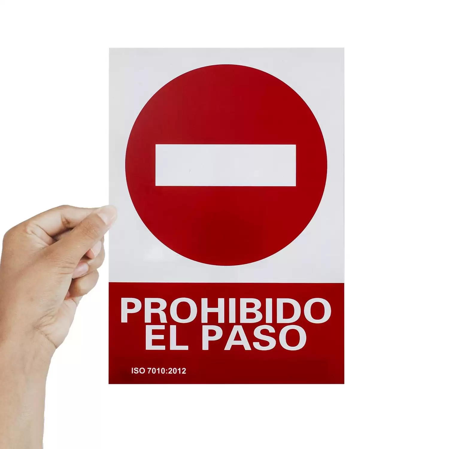 Señal Prohibido El Paso PVC 40x30 Cm  Rojo