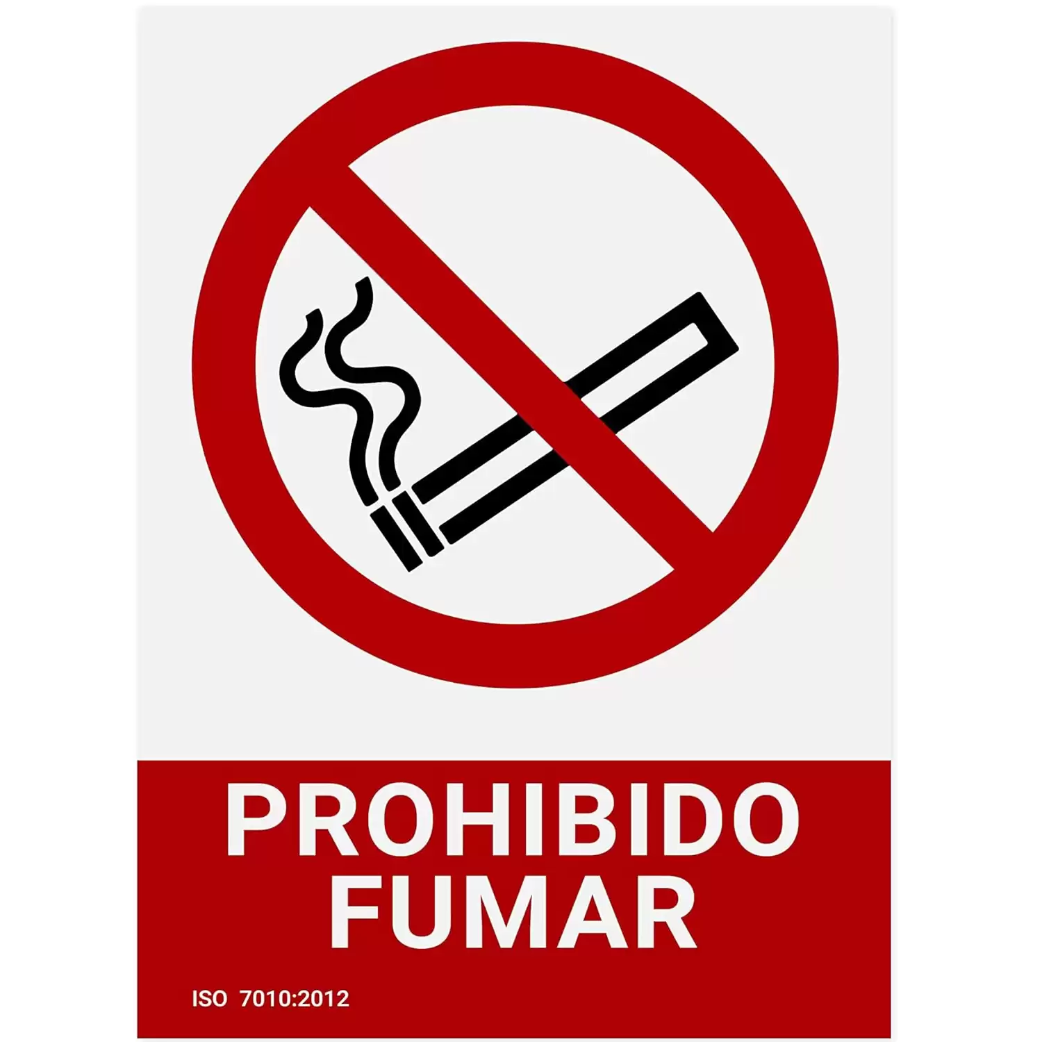 Señal Prohibido Fumar PVC 30x40 Cm  Rojo
