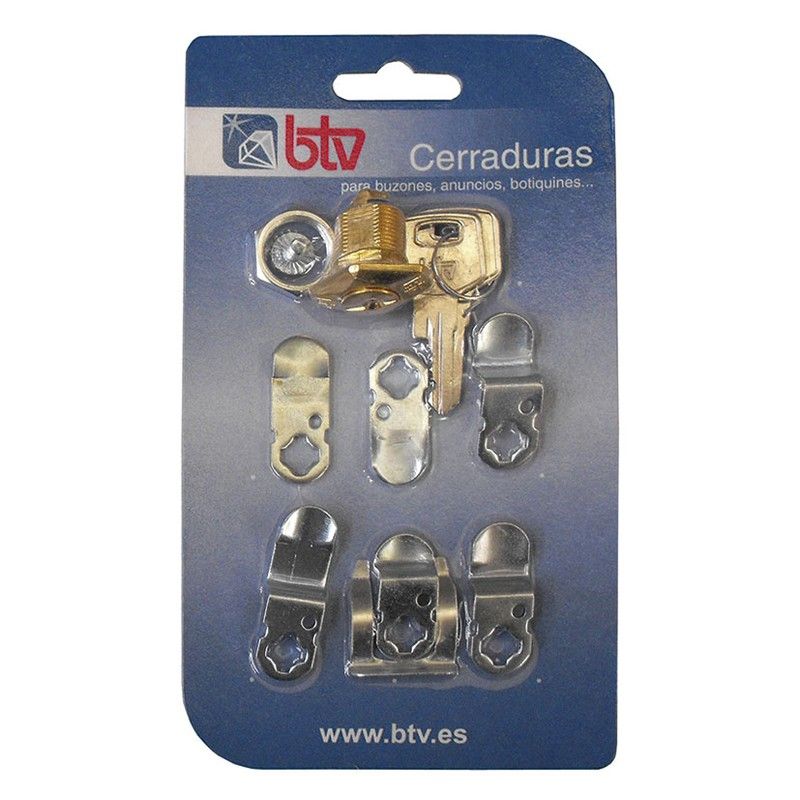 Set Cerraduras Buzones Btv. Dorado. 204D51 Btv