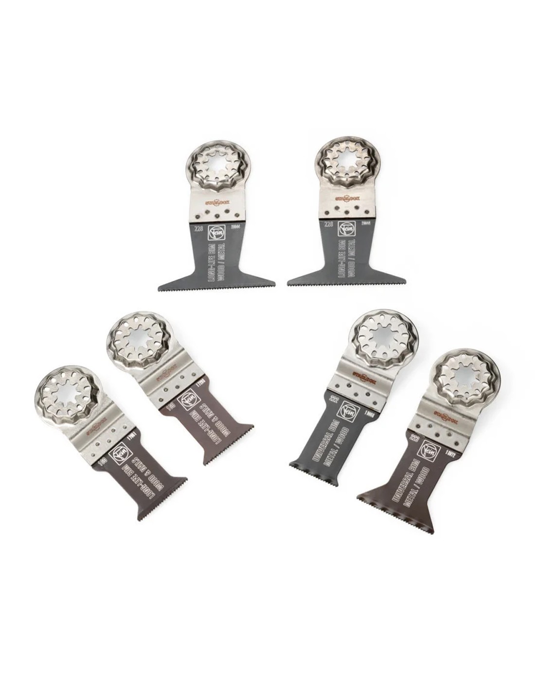 Set de 6 hojas de sierra FEIN E-Cut Starlock Wood & Metal