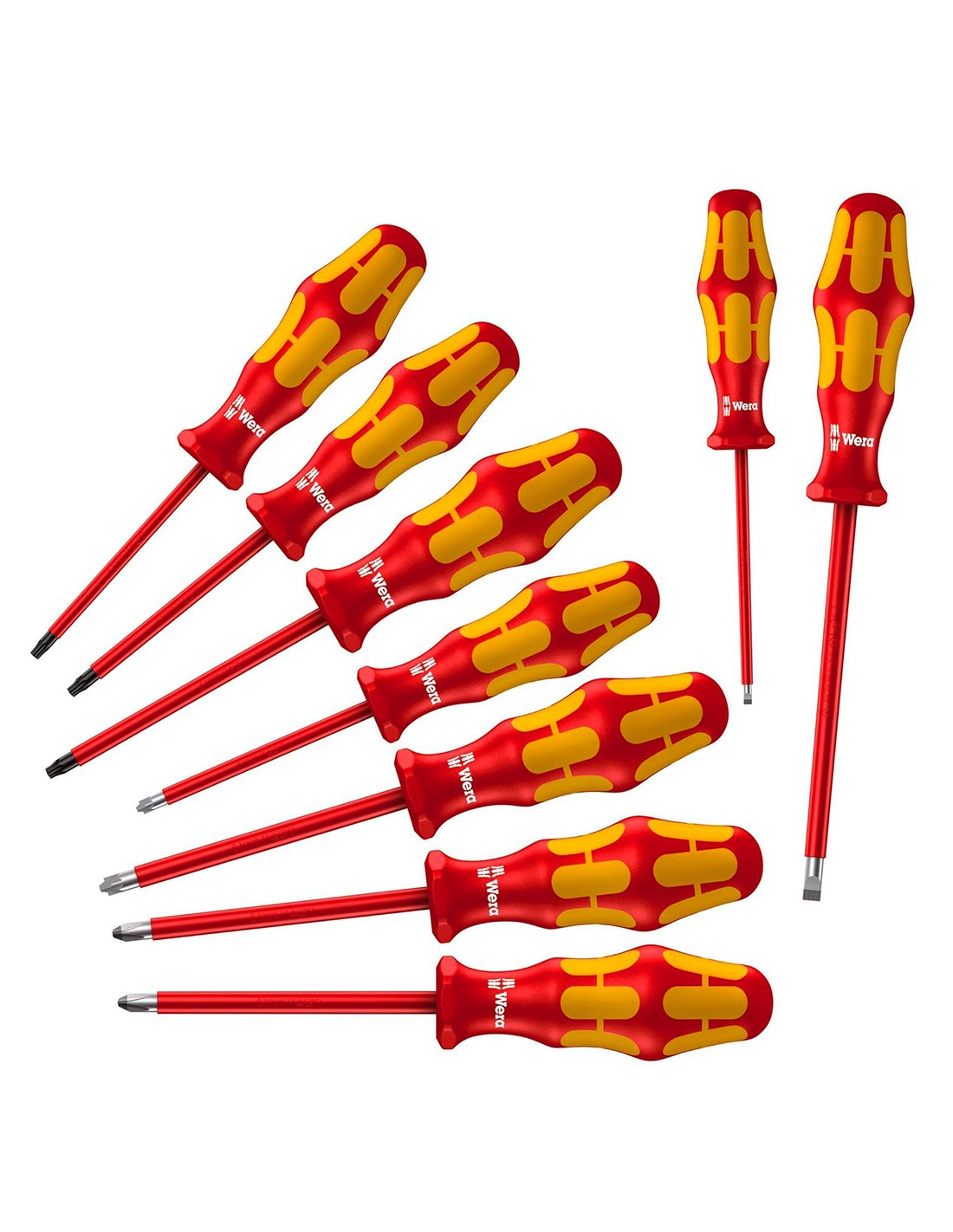 Set de 9 destornilladores aislados Kraftform Plus WERA 160i/162i/167i/9