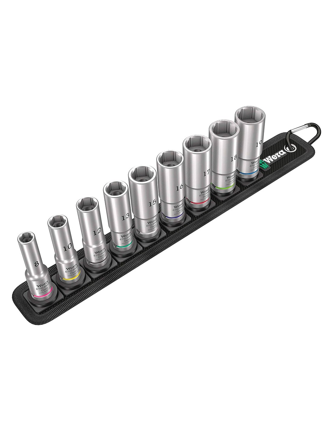 Set de 9 llaves de vaso largas Zyklop 3/8" WERA Belt B Deep 1