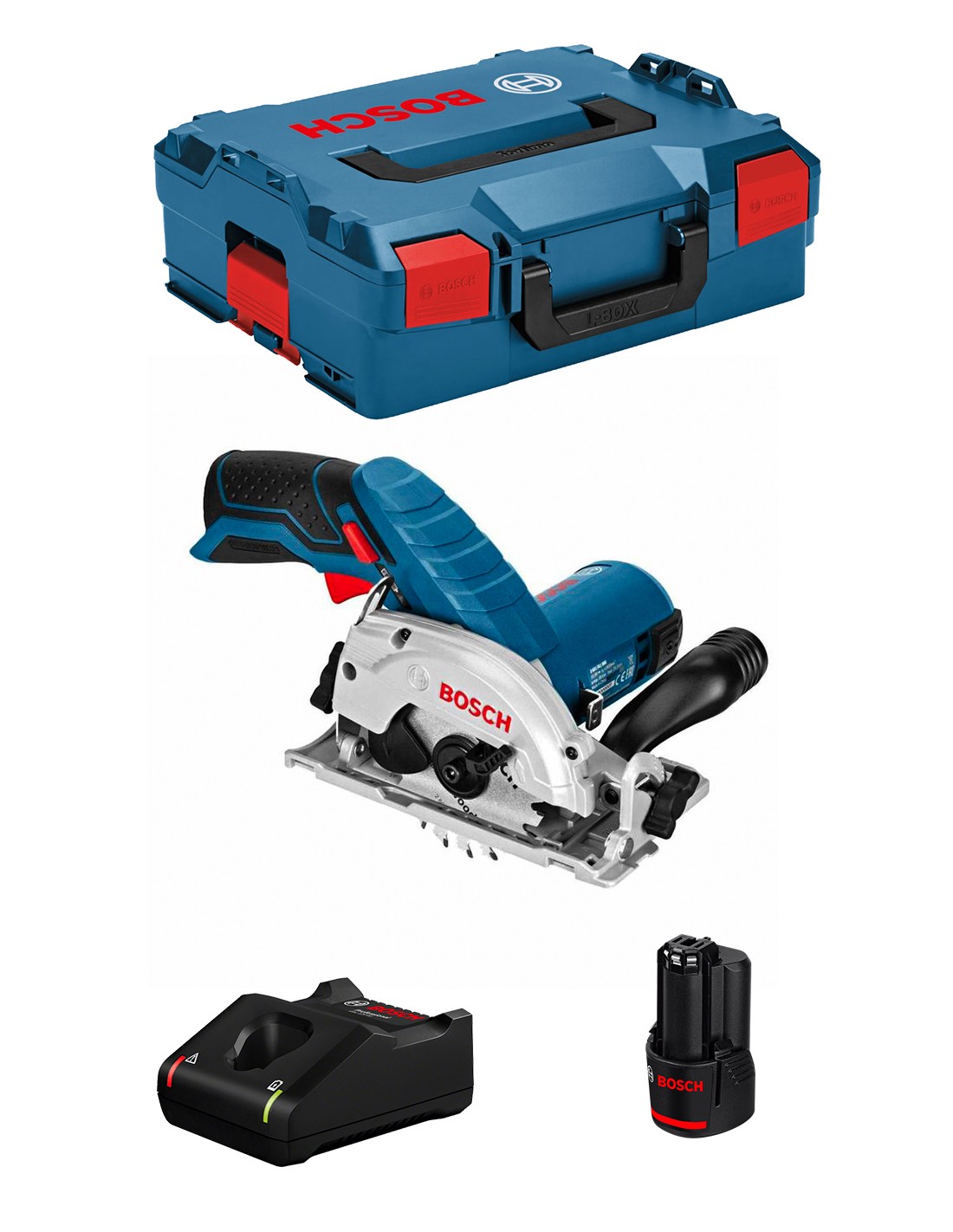 Sierra Circular BOSCH GKS 12V-26 (1 x 3,0 Ah + GAL12V-40 + L-Boxx 136)