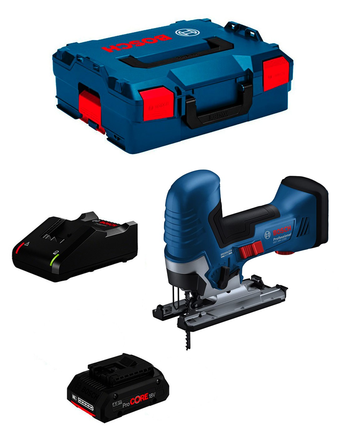 BOSCH GST 18V-125 S (1 x 4,0 Ah ProCore +