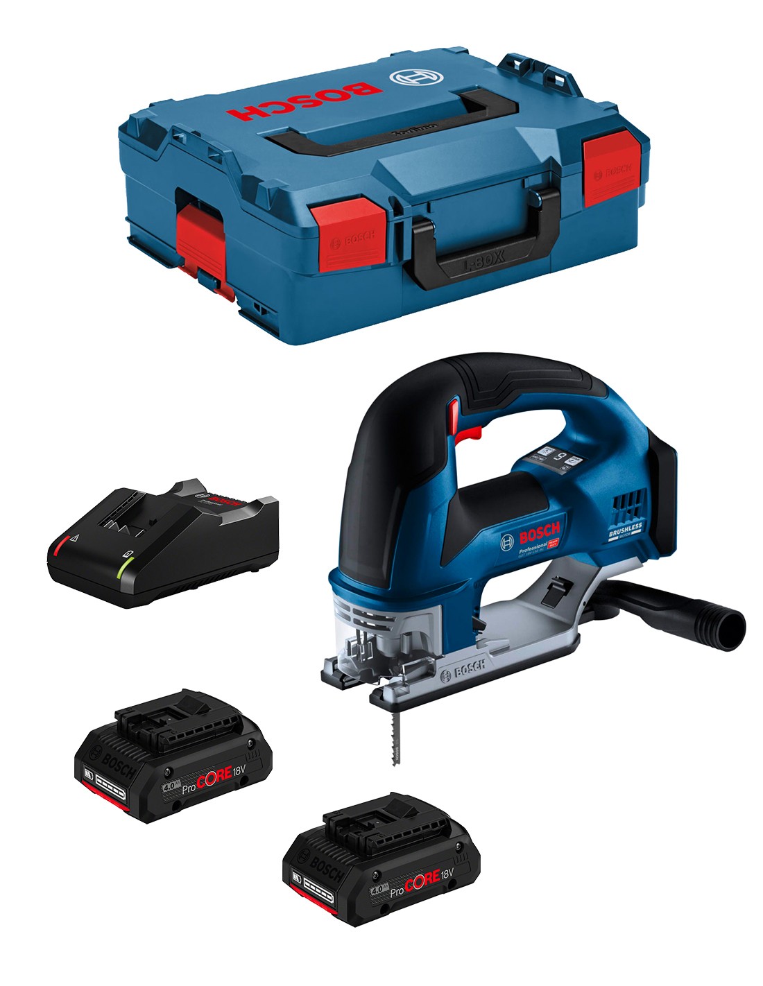 Sierra de Calar BOSCH GST 18V-155 BC (2 x 4,0 Ah ProCORE + GAL18V-40 + L-Boxx 136)