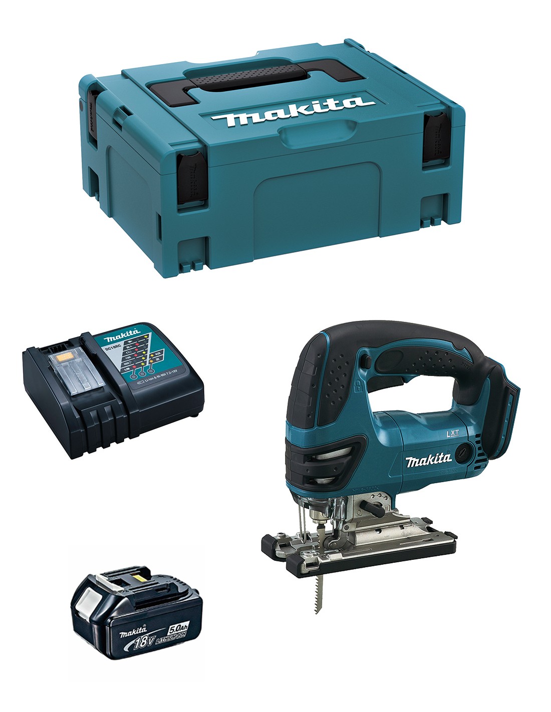 Sierra de Calar MAKITA DJV180RTJ1 (1 x 5,0 Ah + DC18RC + MAKPAC 2)