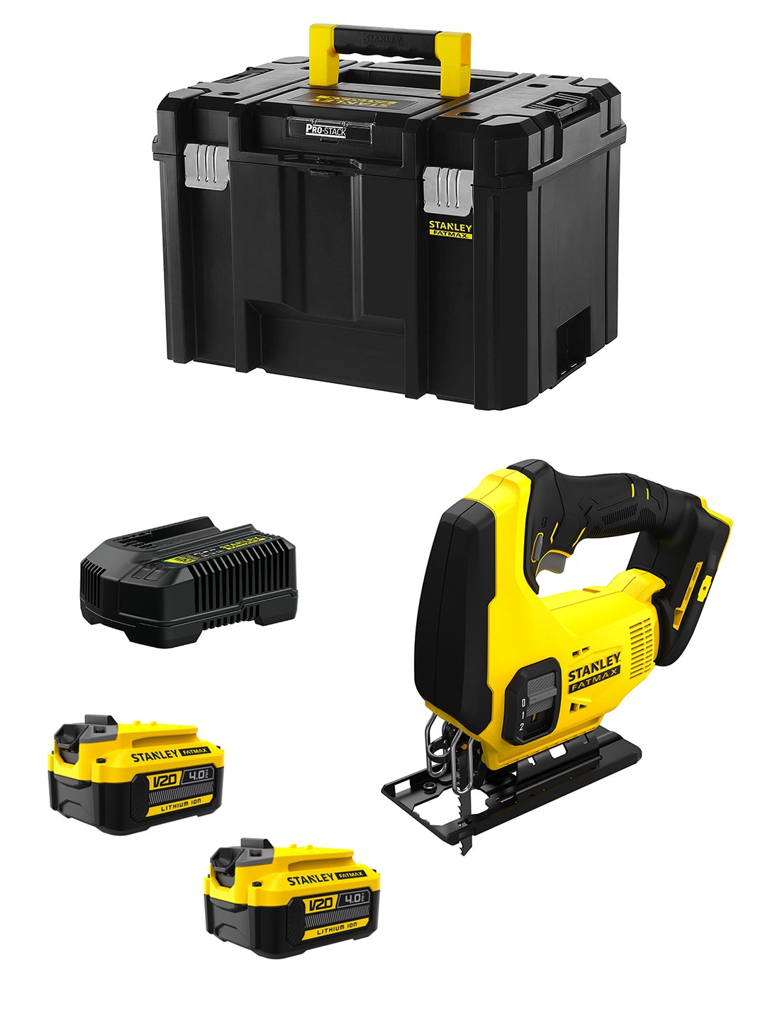 Sierra de Calar STANLEY FatMax SFMCS600M2T (2 x 4,0 Ah + Cargador + TSTAK VI)