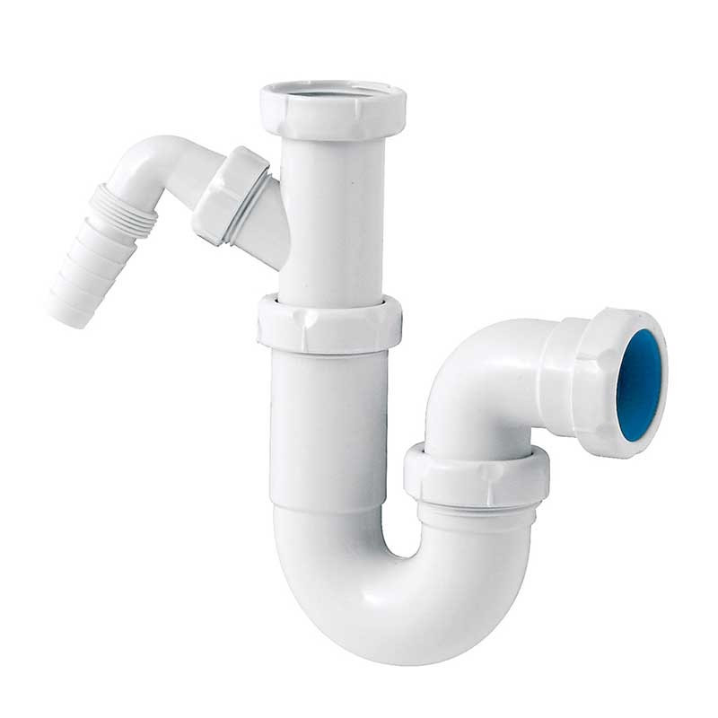 Sifón Curvo con toma lavadora 1 1/2" S-73 Jimten