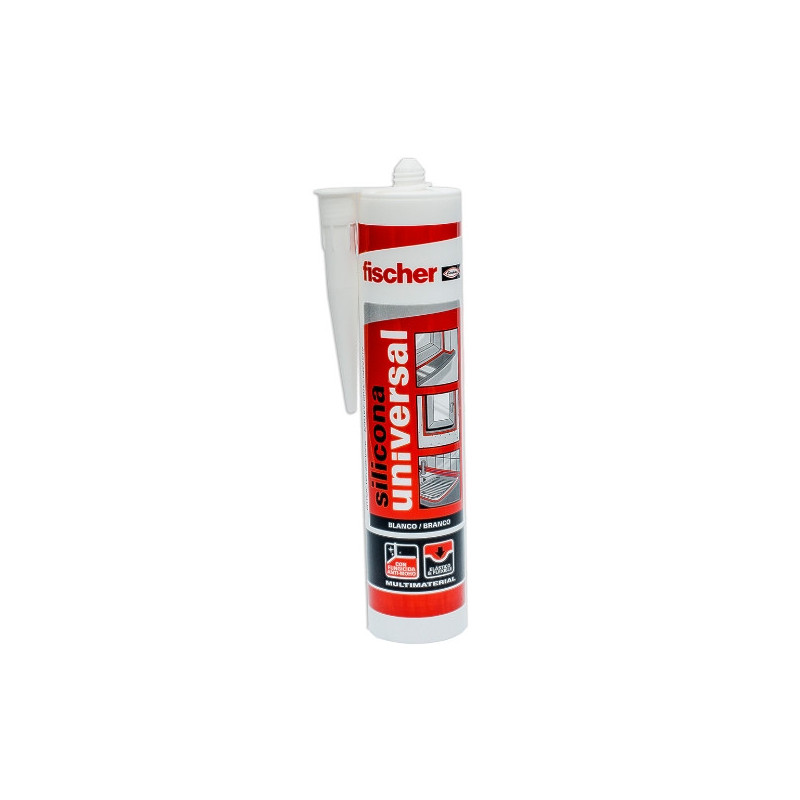 Silicona Acética Multiusos Blanco 280ml Fischer