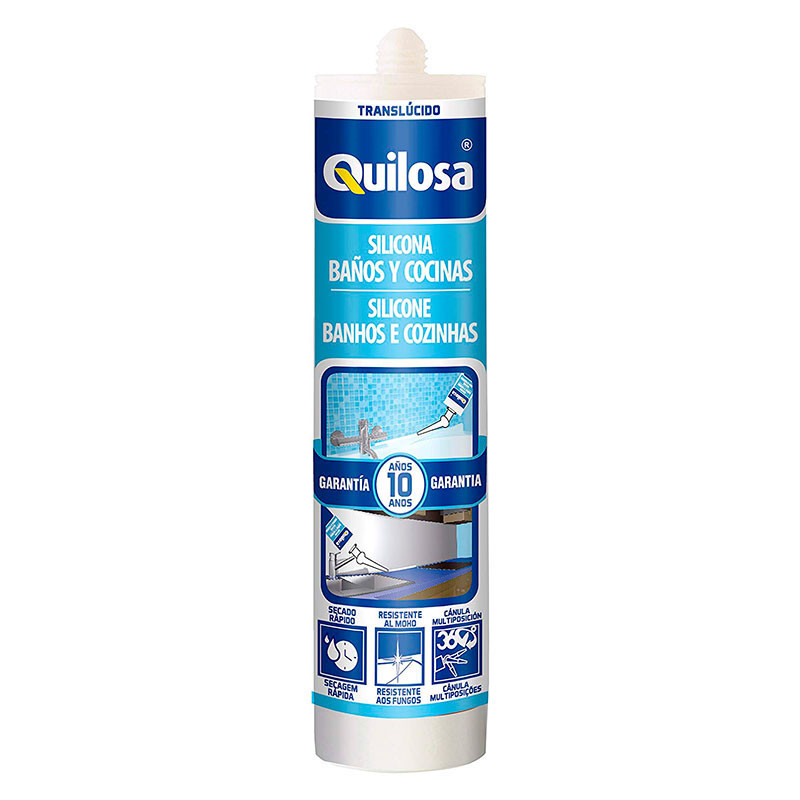 Silicona Baños y Cocinas 280 ml Translúcido Quilosa
