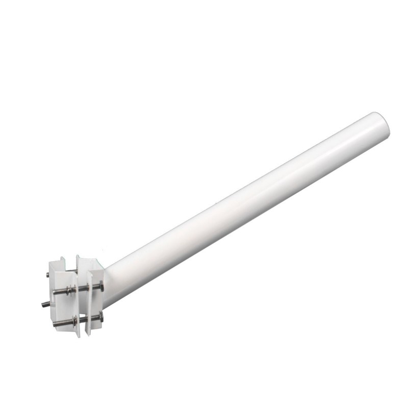 Soporte blanco 49cm farola led diámetro 47mm para poste o pared
