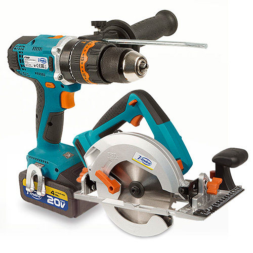 Taladros y atornilladores - Pack VIRUTEX Taladro Percutor ATB80P + Sierra Circular SRB165