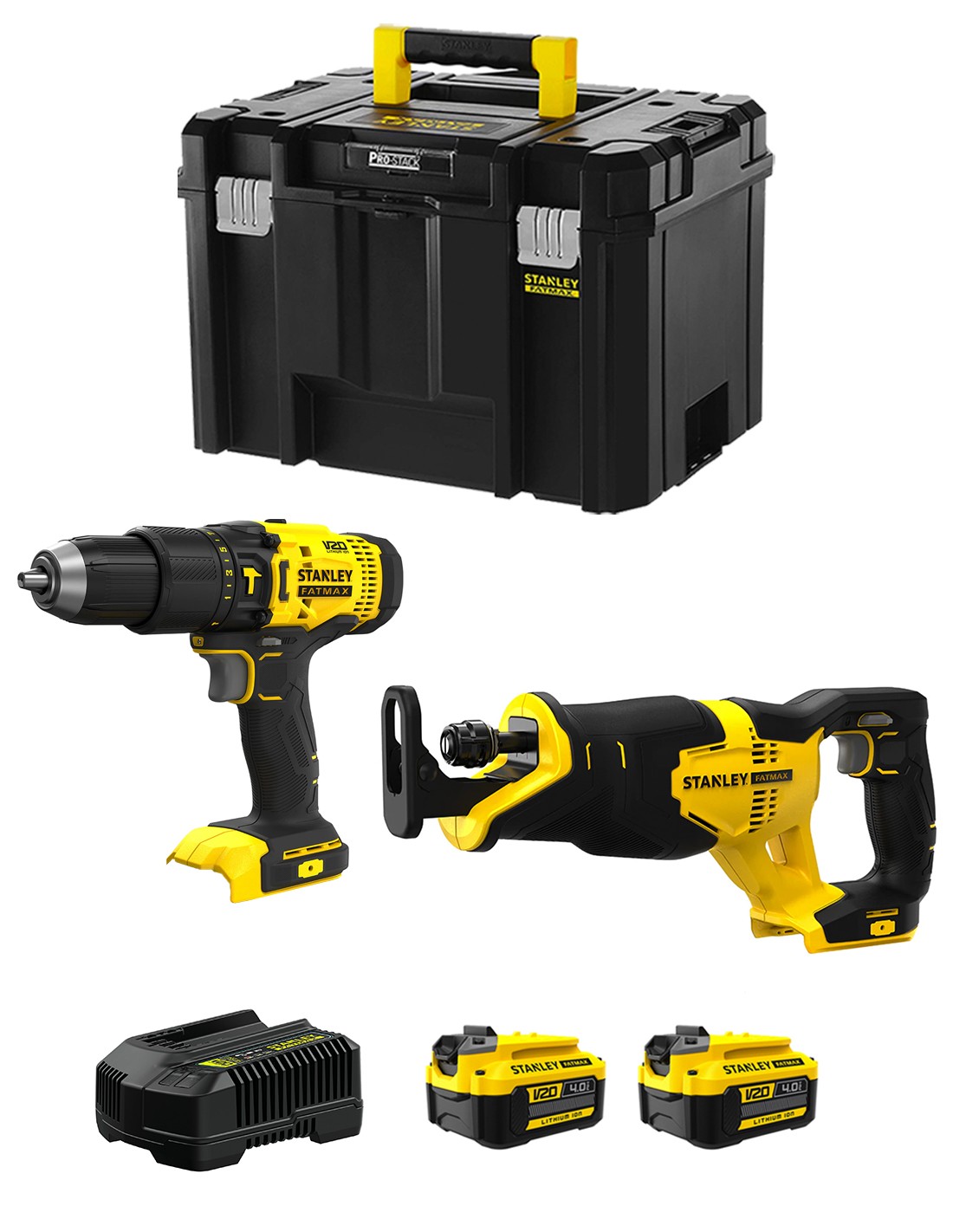 STANLEY FatMax Kit SVK209 (SFMCD711 + SFMCS300 + 2 x 4,0 Ah + Cargador + TSTAK VI)