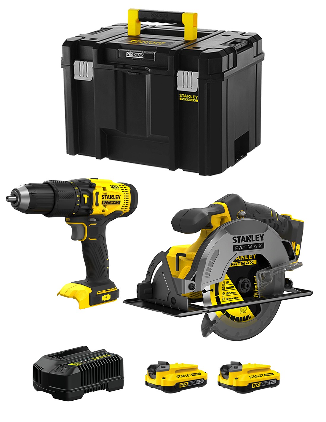 STANLEY FatMax Kit SVK210 (SFMCD711 + SFMCS500 + 2 x 2,0 Ah + Cargador + TSTAK VI)