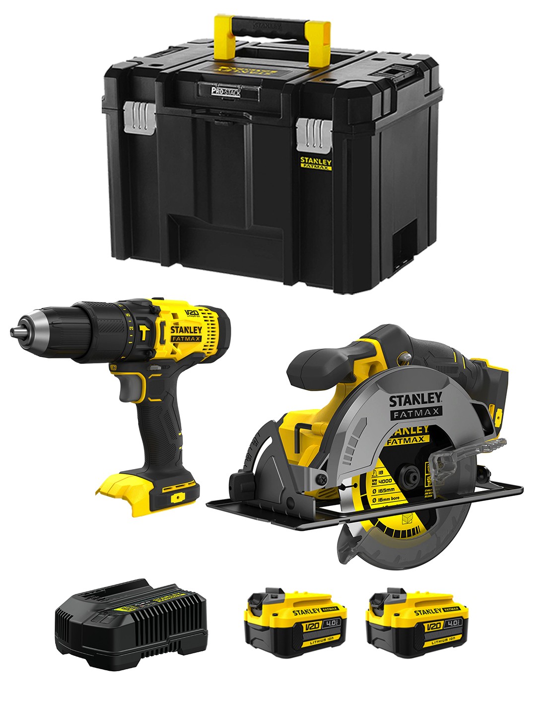 STANLEY FatMax Kit SVK211 (SFMCD711 + SFMCS500 + 2 x 4,0 Ah + Cargador + TSTAK VI)