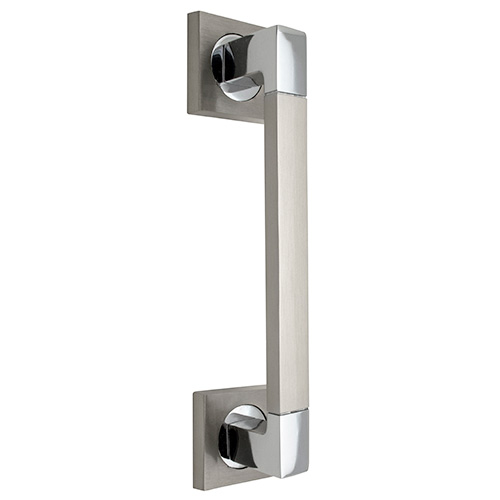 Manillones con roseta - Manillón con Roseta Cuadrada SV-M400 Níquel Brillo y Satinado