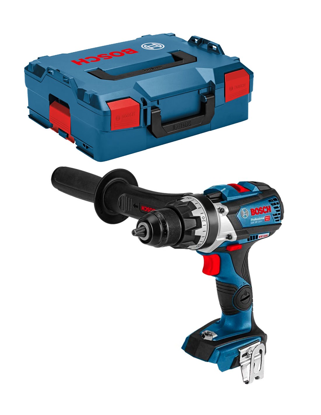 Taladro Atornillador BOSCH GSR 18V-110 C (Cuerpo solo + L-Boxx 136)