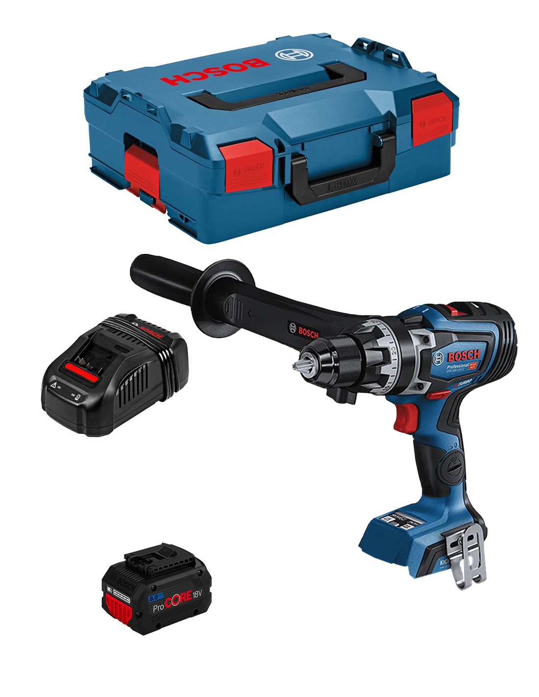 Taladro Atornillador BOSCH GSR 18V-150 C (1 x 8,0 Ah ProCORE + GAL1880CV + L-Boxx 136)
