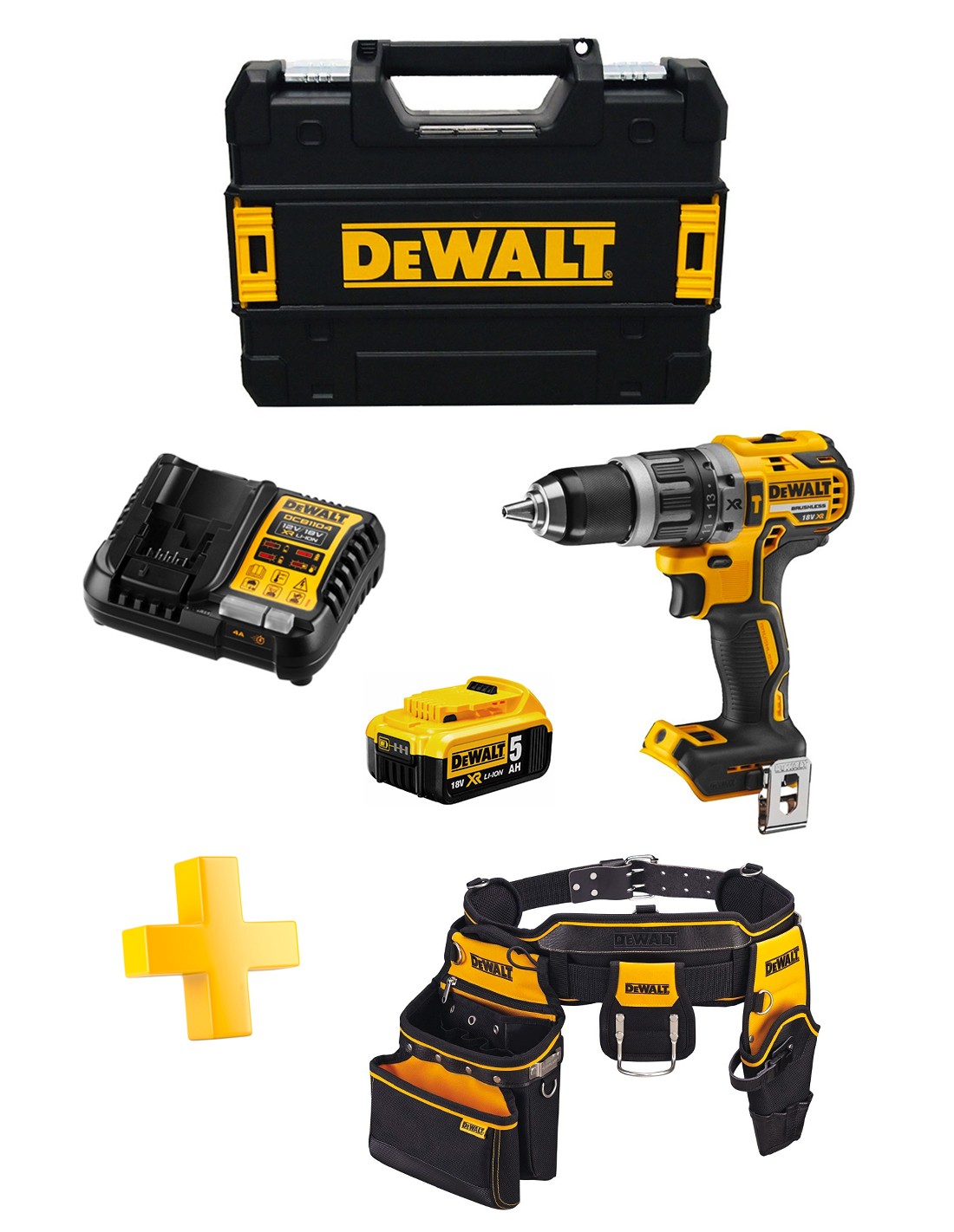 DeWALT DCD796P1T (1 x 5,0 Ah + DCB1104 + TSTAK II
