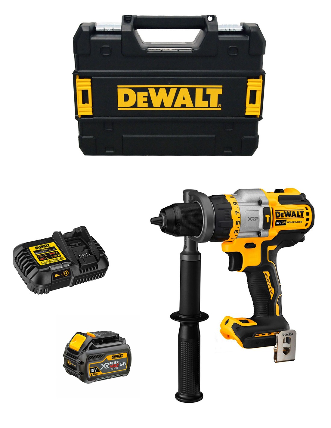 Taladro Percutor DeWALT DCD999T1 (1 x 54V/18V 6,0 Ah + DCB116 + TSTAK II)