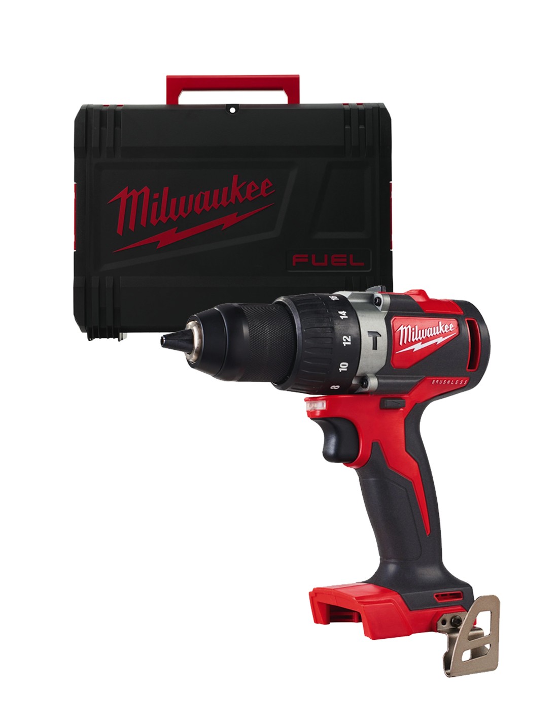 Taladro percutor Milwaukee M18BLPD2-0X (Cuerpo solo + HD Box)