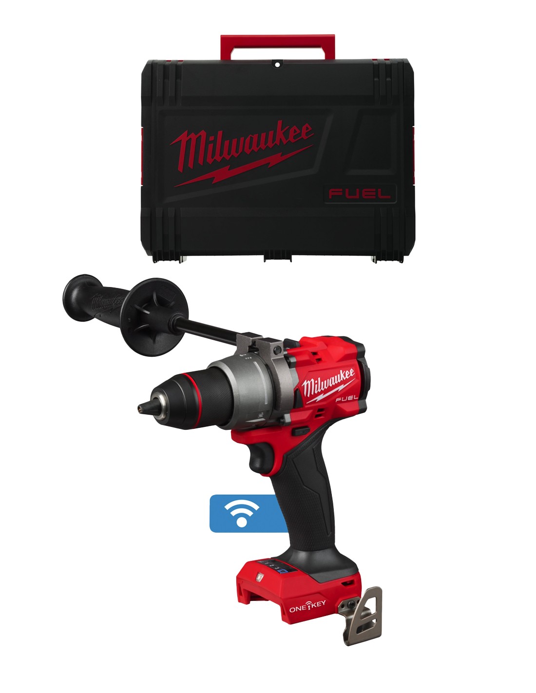 Taladro percutor Milwaukee M18ONEPD3-0X (Cuerpo solo + HD Box)