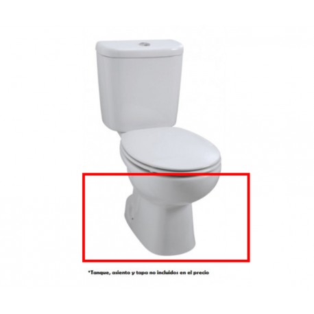 Taza de inodoro de tanque bajo con salida vertical ZOOM - ROCA