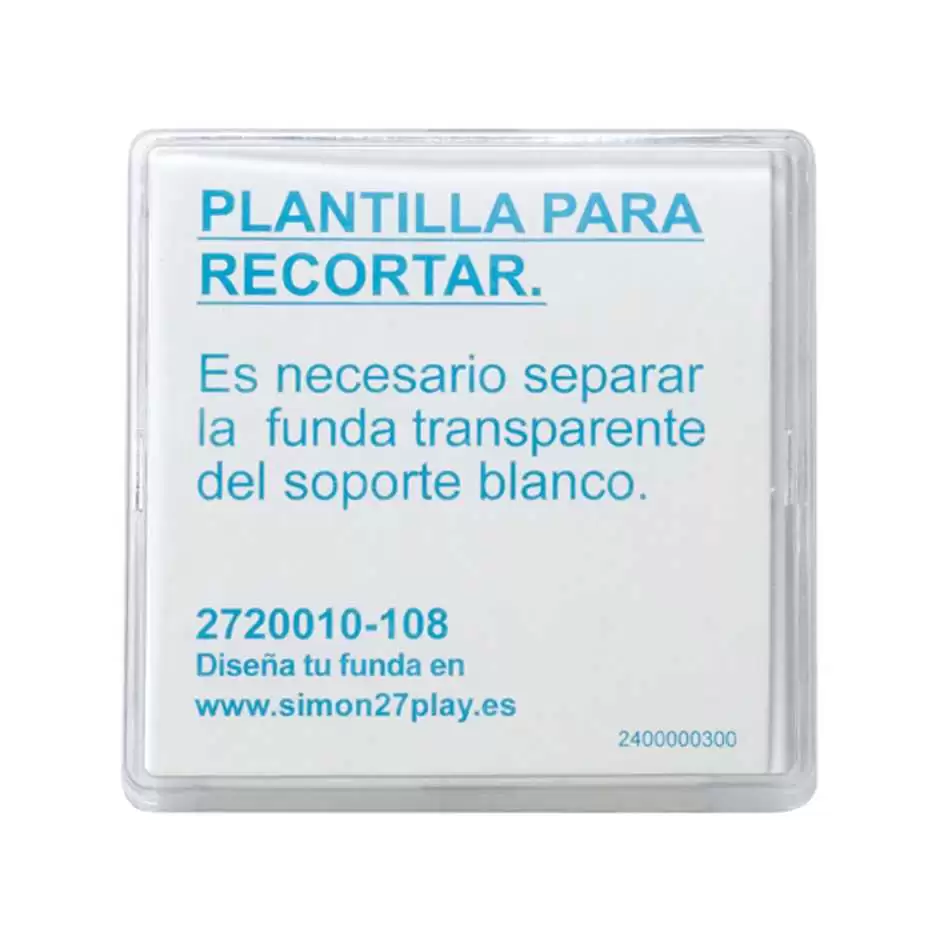 Tecla Para Mecanismos Ancha Simon 27 Play  Transparente