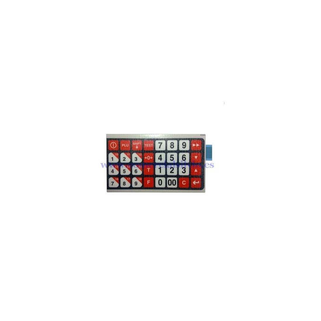 Teclado Dibal Balanza Serie F Rojo BV-P3819