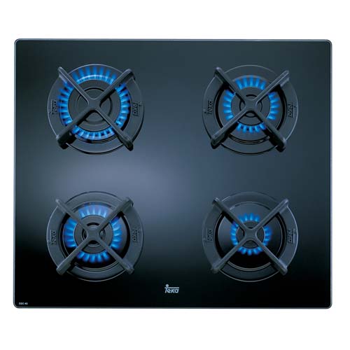 Placas de gas - TEKA Encimera Gas CGC 4 Fuegos Cristal Negro