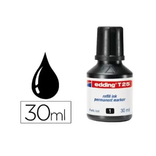 Tinta Para Recargar Marcador Edding 30 Ml Negro