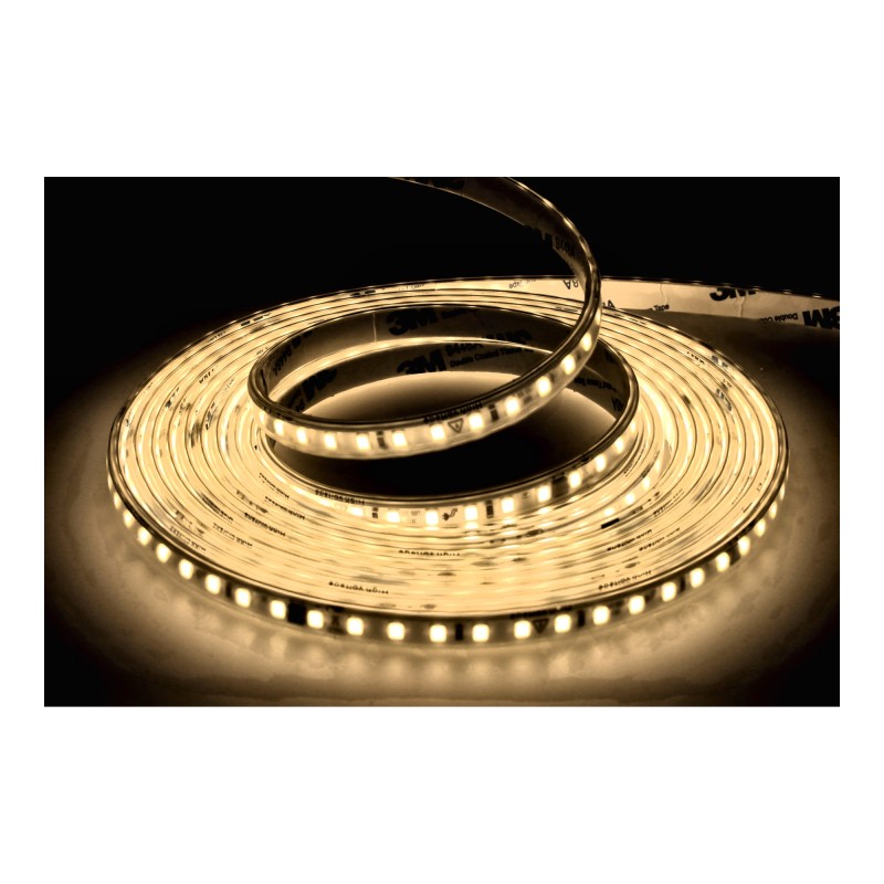 Tira Led 220V 4200K Autorrectificada. Corte 10 cm. IP65 12W/m bobina 5m