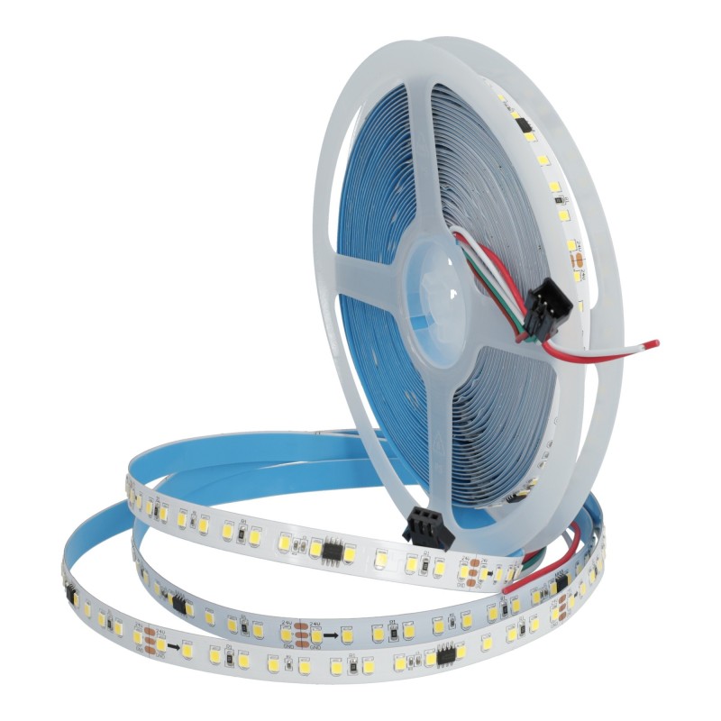 Tira led 24V IC Direccionable 4200K.. 8W/m IP20 PCB 10mm 10m. Corte cada 12,5 cm