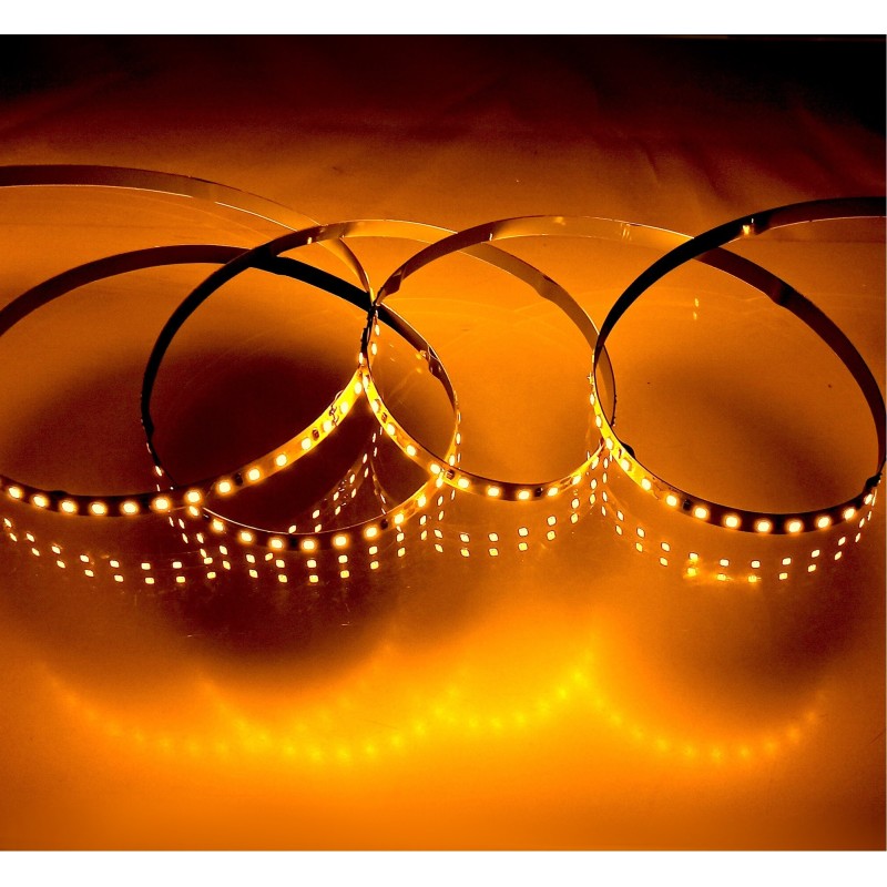 Tira led 24V color NARANJA 120led/m PCB 8mm 12W/m IP20 5 metros