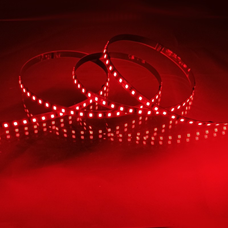 Tira led 24V color ROJO 120led/m PCB 8mm 12W/m IP20 5 metros