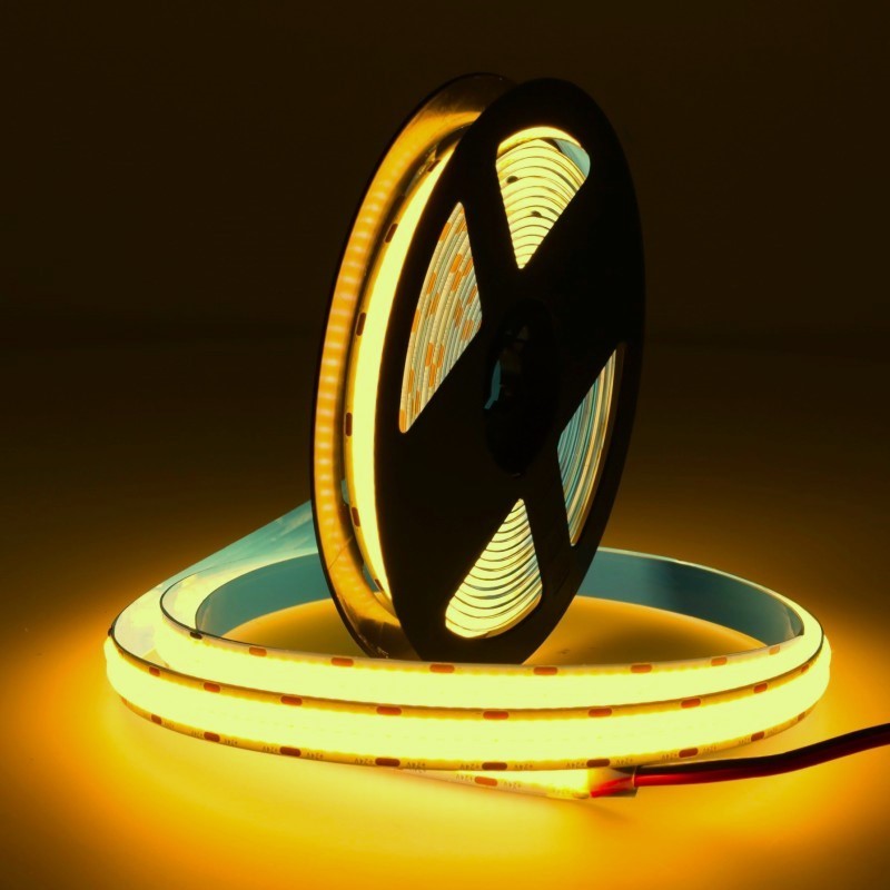 Tira Led COB 24V 2700K Doble PCB: 12mm 21W/M Corte 2 Cm CRI+90