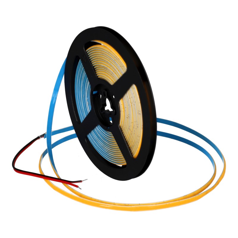 Tira led COB 24V 3000K 400 led/m 9W/m PCB 5mm IP20 5 metros