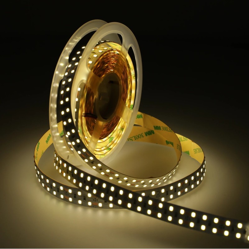 Tira led doble 24V 4200K. 240led/m. 18W/m SMD2835 PCB 15mm IP20