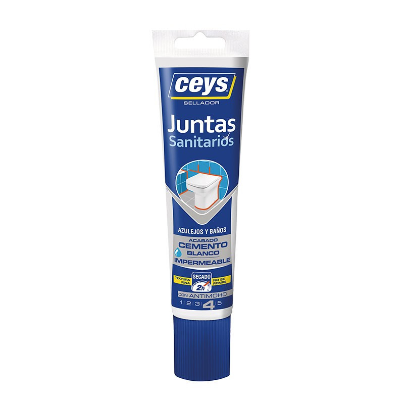 Top Juntas Baños y Azulejos. Blanco, 125 ml. Ceys