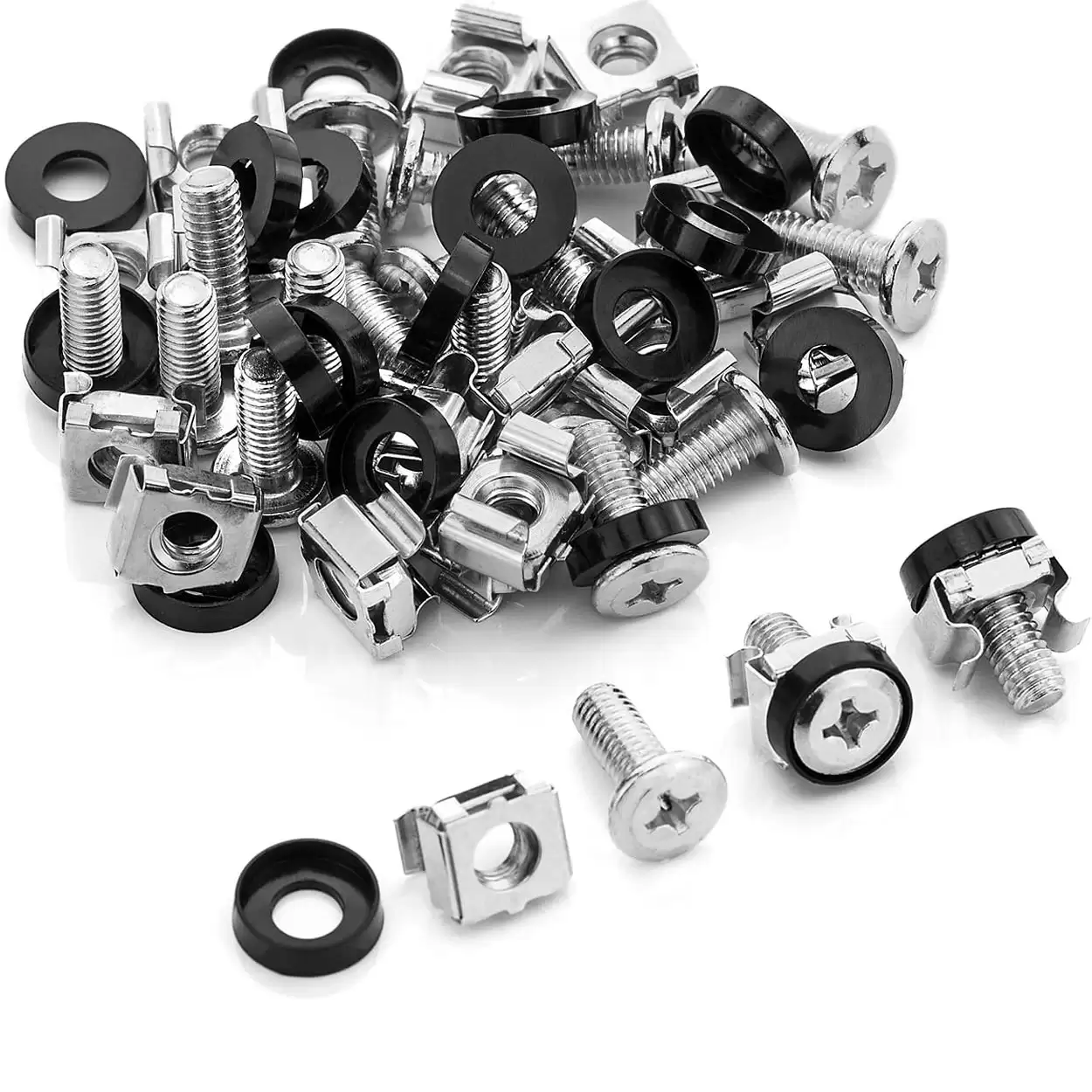 Tornilleria M6 Para Rack 20 Unidades Tornillo  Gris