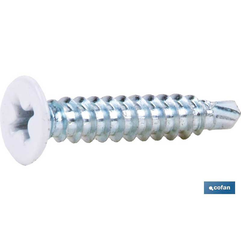 Tornillo Autot Plano 4,2x14 mm Blanco Cofan