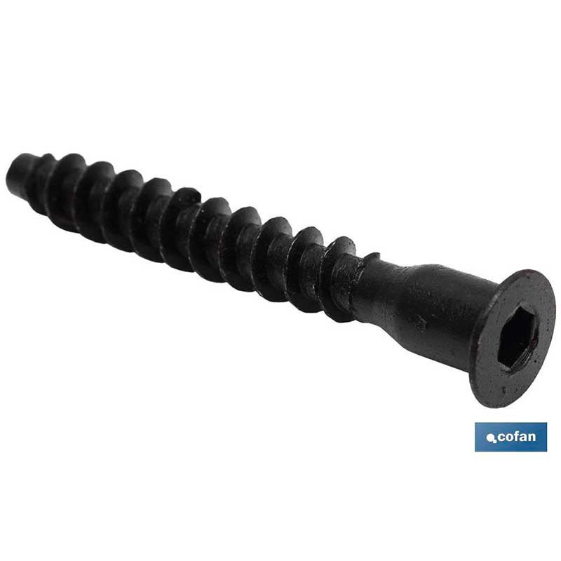 Tornillo Ensamblar Negro 5x50mm 5x55 Negro Cofan