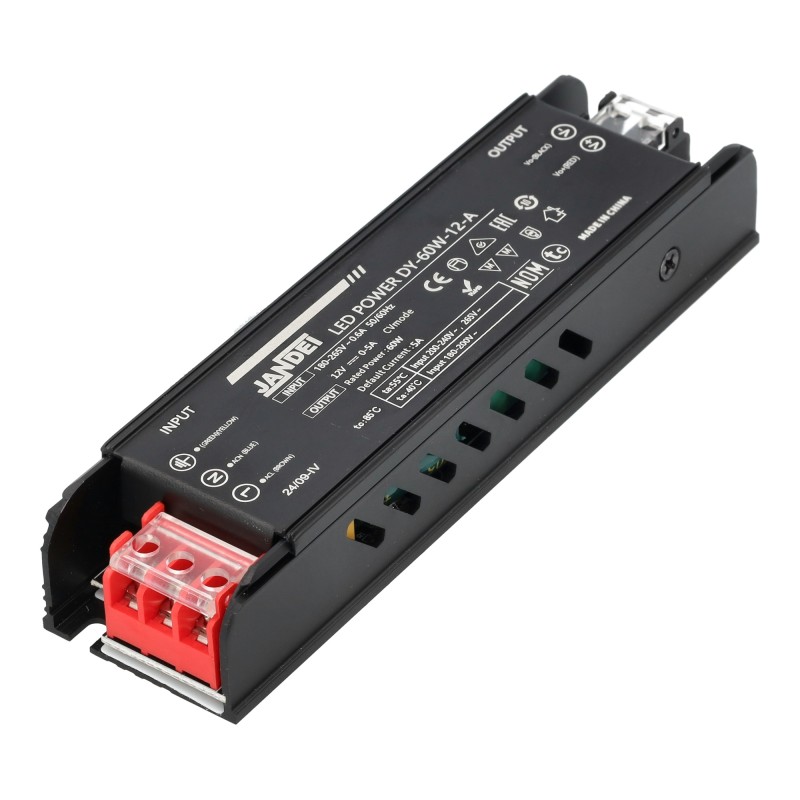 Transformador 12VDC 60W 5A IP20 Compacto