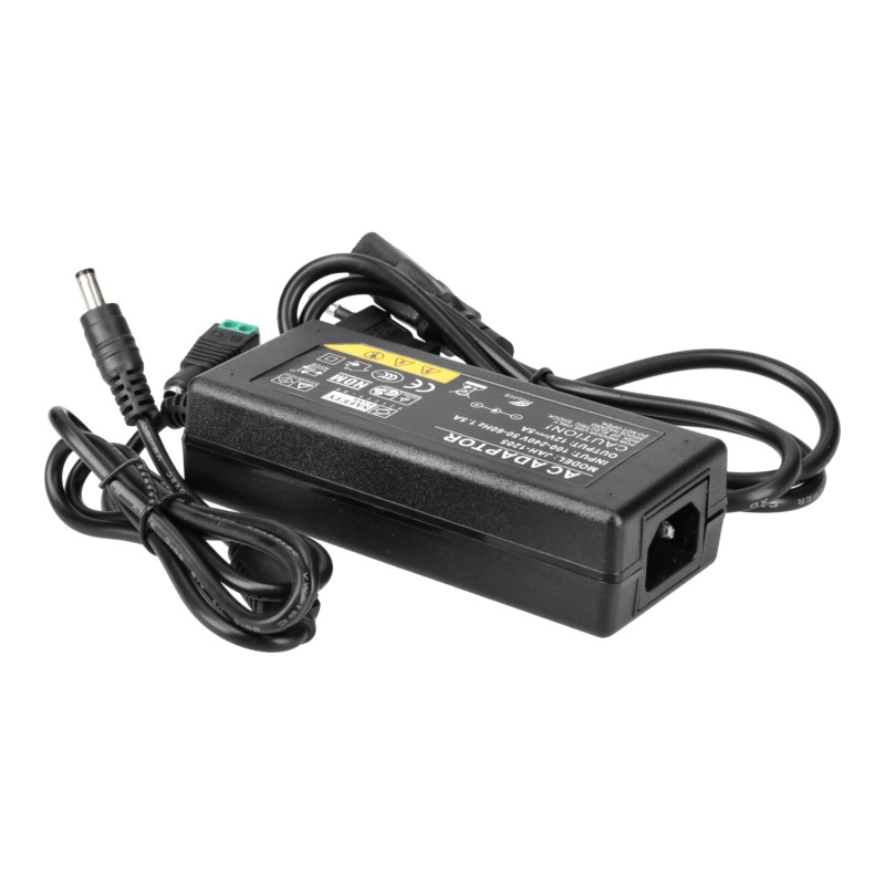 Transformador 24VDC 60W 2,5A con enchufe interior IP20 + Conector Tira LED