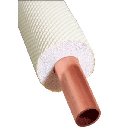 Tubo preaislado para aire acondicionado 0.7 mm de grosor (rollo de 25 metros)