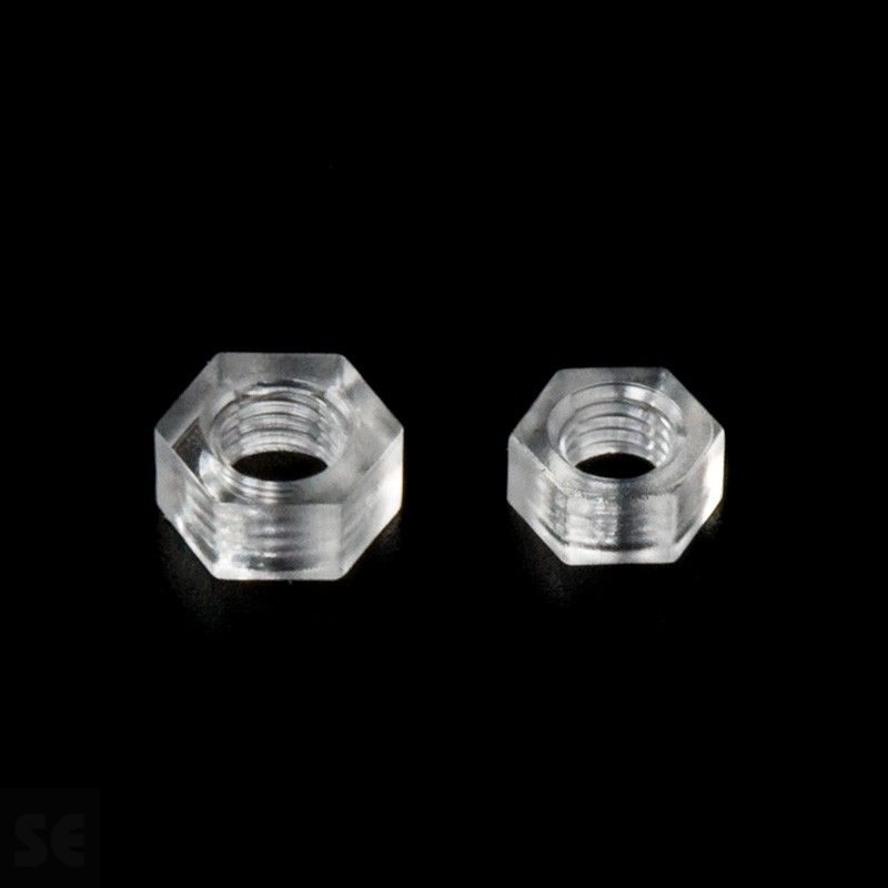 Tuerca de Metacrilato transparente