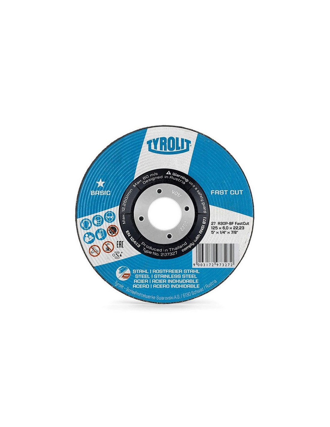 Disco Desbaste Tyrolit 125mm A30P-BF | Brintus