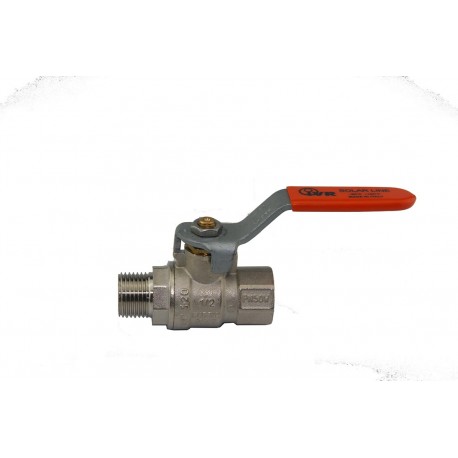 Válvula esfera 180º M-H para instalaciones solares