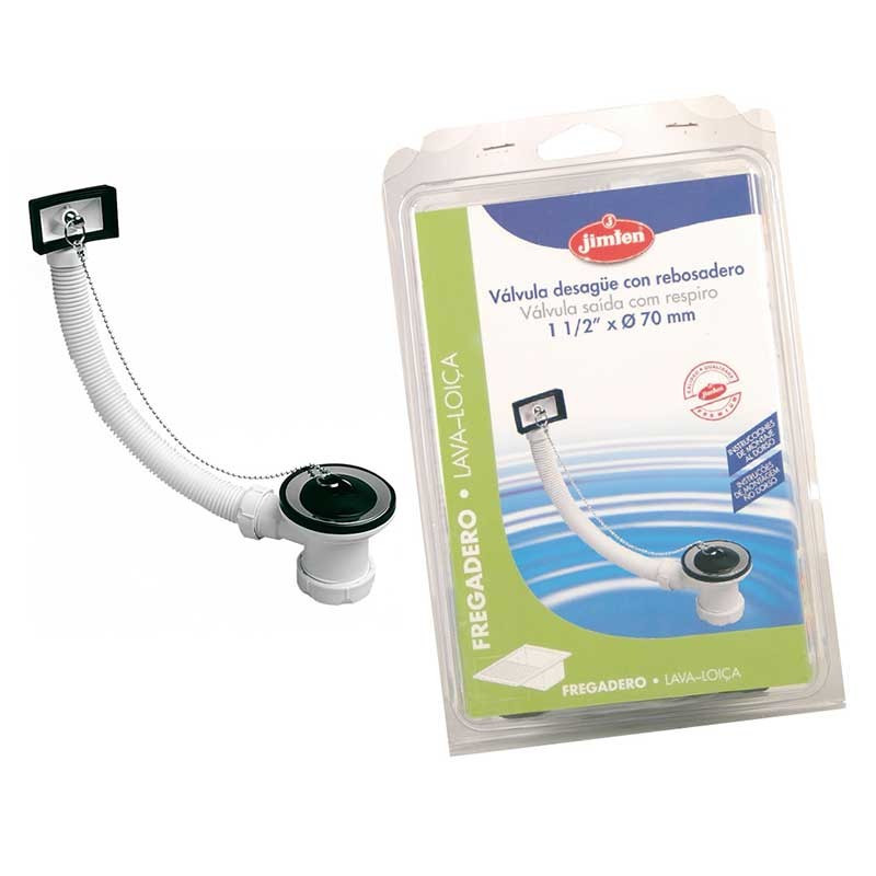 Válvula Fregadero con Rebosadero Flexible 1 1/2X70 S-51 Jimten