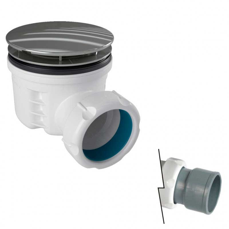 Válvula Plato de Ducha Altura Reducida Ø85 CROMO 1 1/2X85 S-578 Jimten